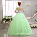2017 длина пола элегантный зеленый милая паффи бальное платье старинные свадебные платья